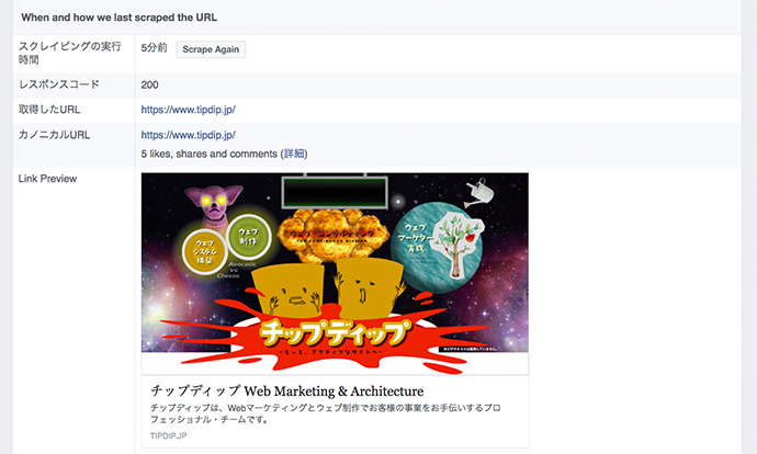 facebook for develpers デバッガーページ